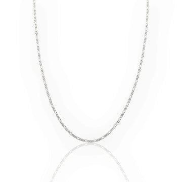 Corrente 3 por 1 - 1,4mm Fecho Tradicional Banhada a Ouro Branco COR063
