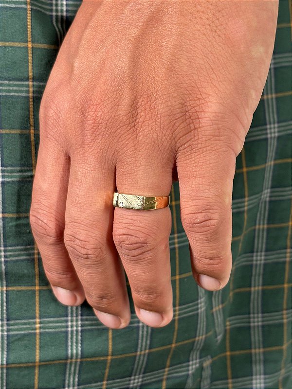 Anel Minas Banhado A Ouro 18K ANL015