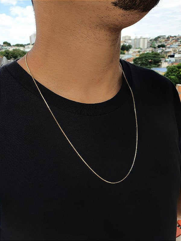 Corrente Veneziana 1,2mm Fecho Tradicional Banhado A Ouro 18K COR035