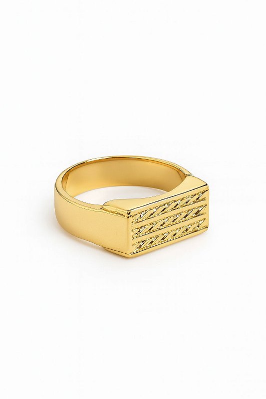 Anel Roma Banhado A Ouro 18K ANL014