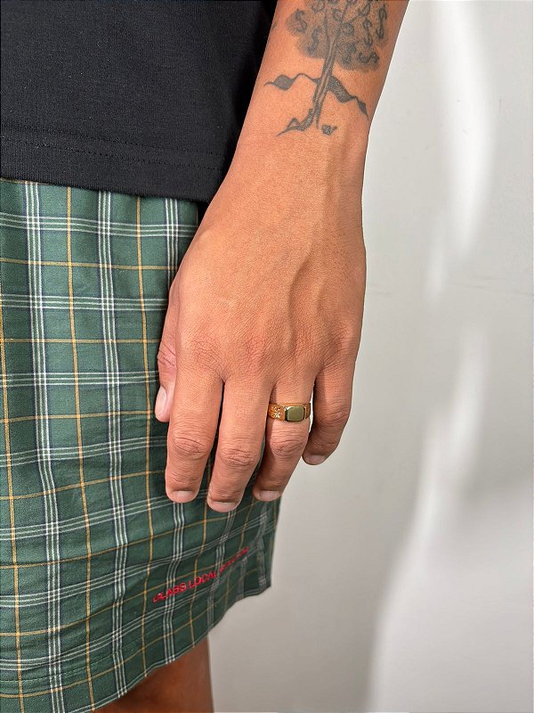 Anel Apolo Banhado A Ouro 18K ANL012