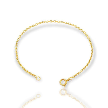 Pulseira Elo Cadeado 2mm Fecho Tradicional Banhada A Ouro 18K PUL011