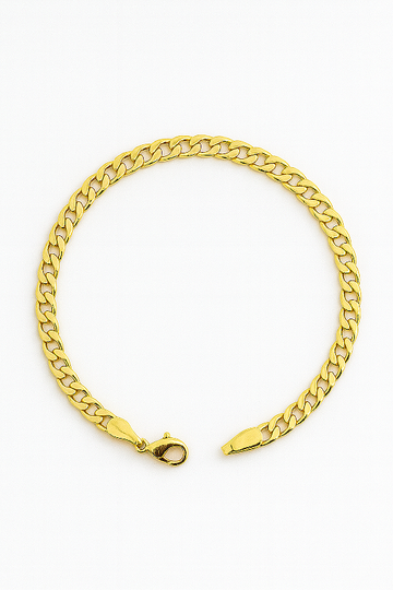 Pulseira Grumet 4mm Fecho Tradicional Banhada A Ouro 18k PUL060