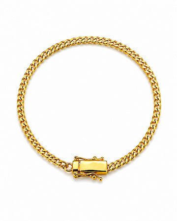 Pulseira Grumet 4mm Fecho Gaveta Banhada A Ouro 18k PUL063