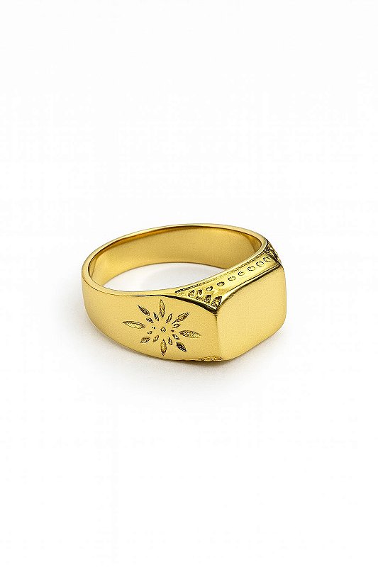 Anel Apolo Banhado A Ouro 18K ANL012