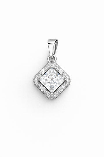 Pingente Quadrado 5 pedras Banhado A Ouro PIN154