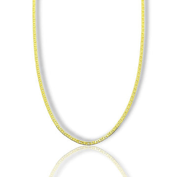 Corrente Piastrini 2,5mm Fecho Tradicional Banhada a Ouro 18k COR058